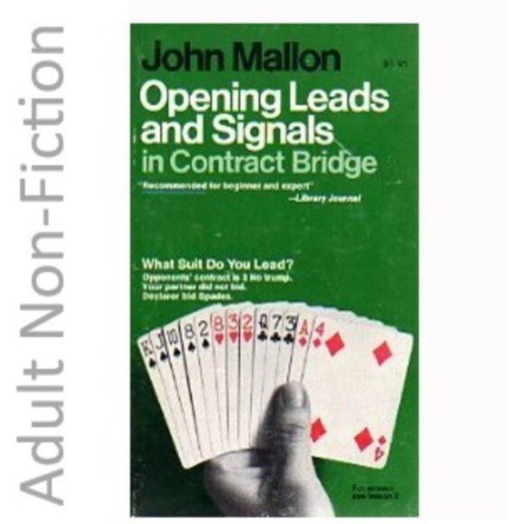 3/$13 Vintage Opening Leads and Signals in Contract Bridge 1969 by John Mallon - Picture 1 of 6